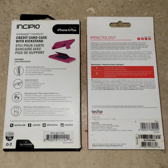 INCIPIO STOWAWAY Case & Tech21 Impact Shield Screen Protector for iPhone 6 Plus - Picture 2 of 2